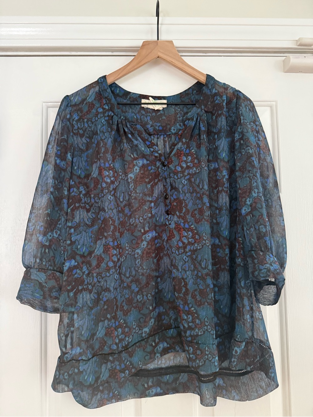 Sheer Floral Blouse